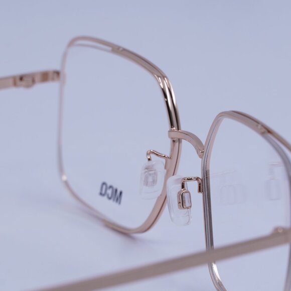 McQ by Alexander McQueen MQ0318O 003 Eyeglasses Gold 52mm Square Frame - Picture 9 of 10